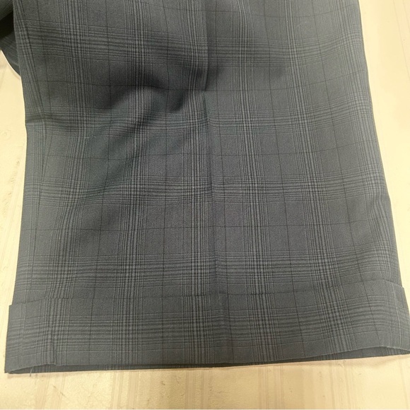 Sean John Fine Tailored Blue Plaid Cuffed Business Wear Trousers size 40Wx30L - Picture 11 of 12